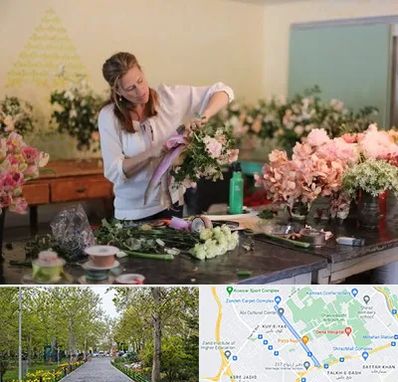 کلاس گل آرایی در قدوسی غربی شیراز