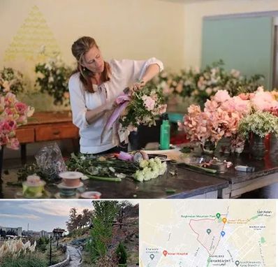 کلاس گل آرایی در باغستان کرج