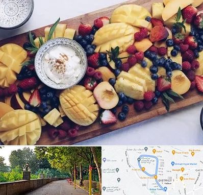 کلاس میوه آرایی در فلکه گاز رشت