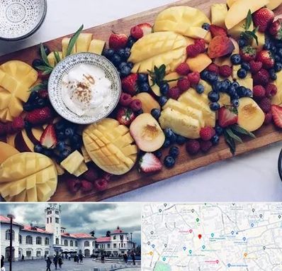 کلاس میوه آرایی در میدان شهرداری رشت