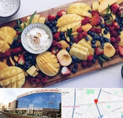 کلاس میوه آرایی در نصف راه تبریز