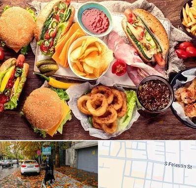 فست فود در خیابان فلسطین