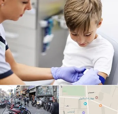 آزمایشگاه مخصوص کودکان در چهارراه استانبول