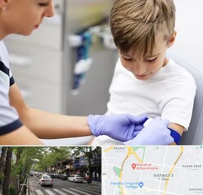 آزمایشگاه مخصوص کودکان در ظفر 