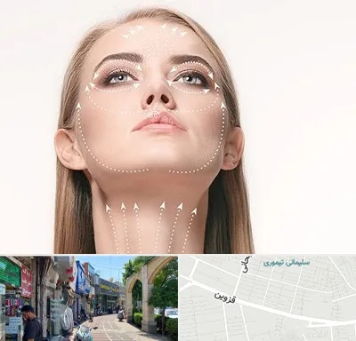 لیفت صورت با نخ در خیابان قزوین