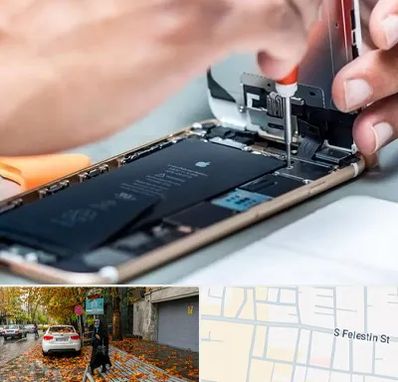 تعمیرکار موبایل در خیابان فلسطین