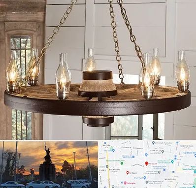 فروشگاه لوستر در میدان حر 