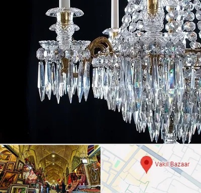 لوستر فروشی در بازار وکیل شیراز