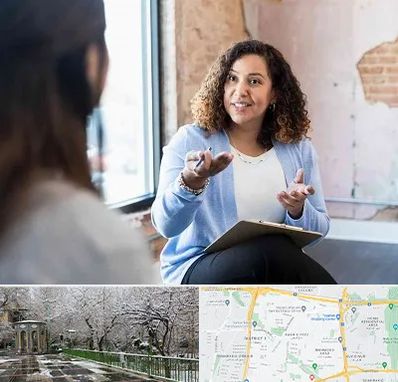 روانشناس خانم در باغ فیض