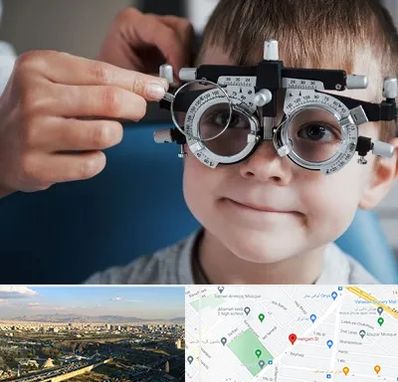 چشم پزشک اطفال در هنگام 