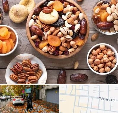 آجیل فروشی در خیابان فلسطین