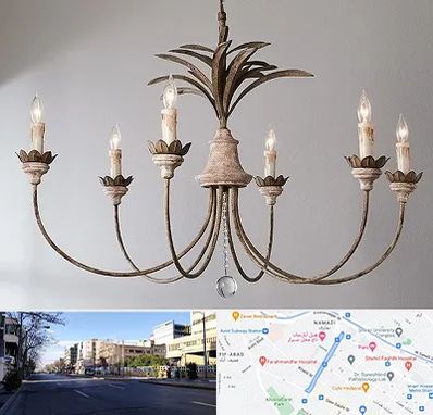 کارگاه لوستر سازی در خیابان ملاصدرا شیراز