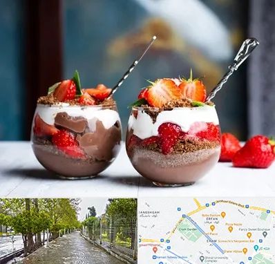 دسر فروشی در خیابان ارم شیراز