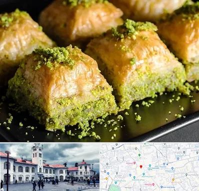 باقلوا ترکی در میدان شهرداری رشت