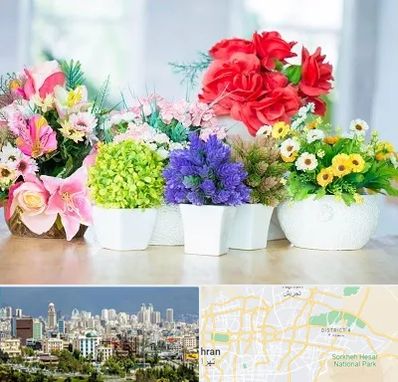 گل مصنوعی در شرق تهران 