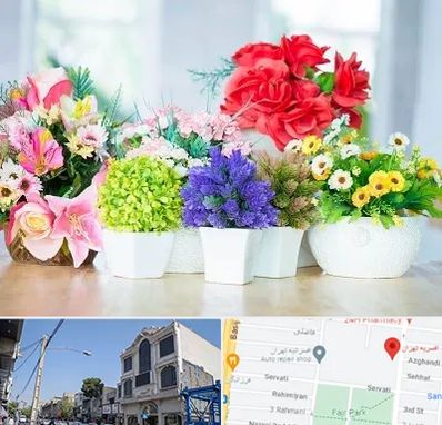 گل مصنوعی در افسریه 