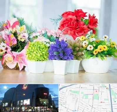 گل مصنوعی در بلوار اباذر