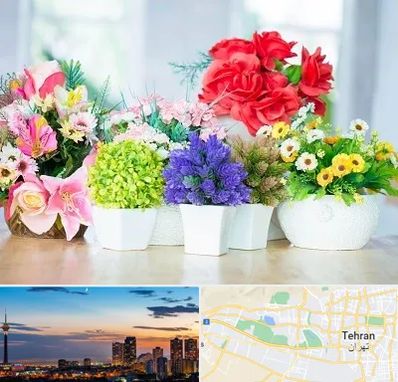 گل مصنوعی در غرب تهران 