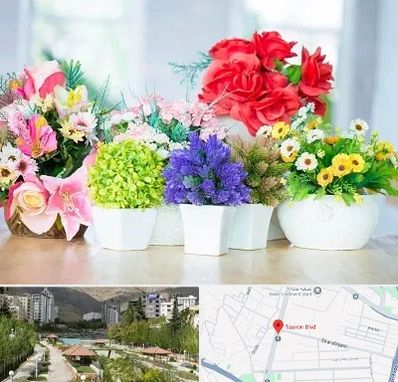 گل مصنوعی در بلوار تعاون