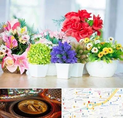 گل مصنوعی در میدان ولیعصر 