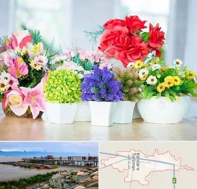 گل مصنوعی در بندر ترکمن