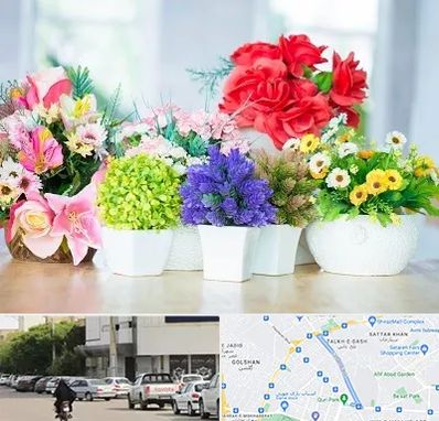 گل مصنوعی در قدوسی شرقی شیراز