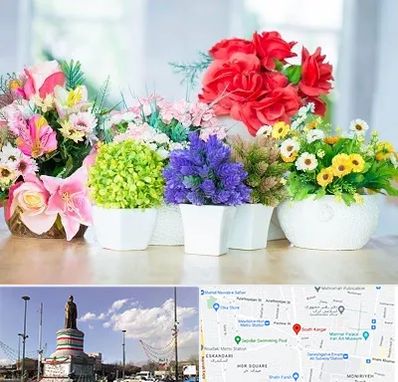 گل مصنوعی در کارگر جنوبی 