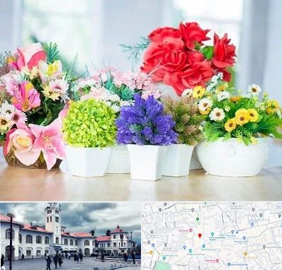 گل مصنوعی در میدان شهرداری رشت