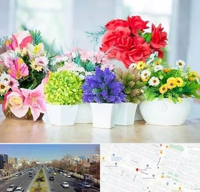 گل مصنوعی در بلوار معلم مشهد 