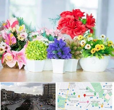 گل مصنوعی در بلوار فردوسی مشهد 