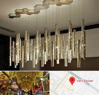 لوستر مدرن در بازار وکیل شیراز