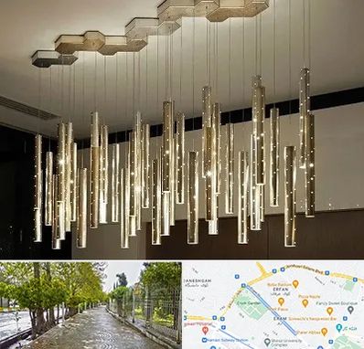 لوستر مدرن در خیابان ارم شیراز