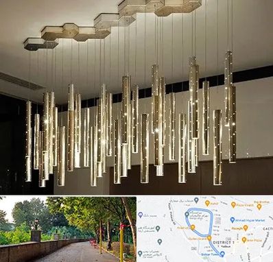 لوستر مدرن در فلکه گاز رشت