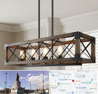 لوستر چوبی در کارگر جنوبی 