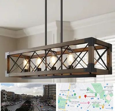 لوستر چوبی در بلوار فردوسی مشهد 