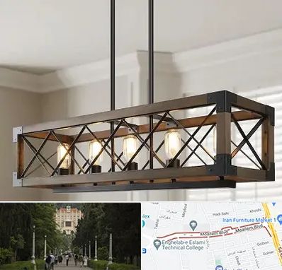 لوستر چوبی در بلوار معلم رشت 