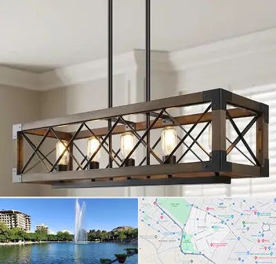 لوستر چوبی در کوهسنگی مشهد