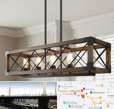 لوستر چوبی در پارک وی 