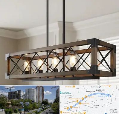 لوستر چوبی در اندرزگو