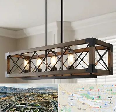 لوستر چوبی در منطقه 21 تهران 