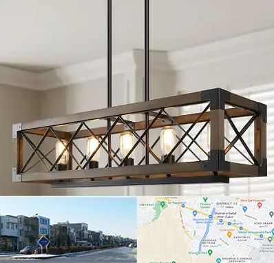 لوستر چوبی در شریعتی مشهد