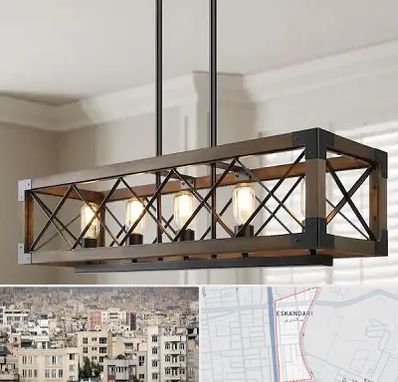 لوستر چوبی در اسکندری