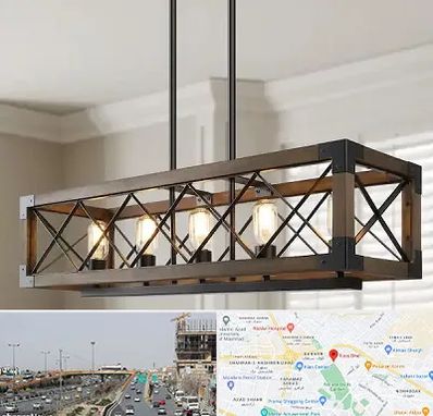 لوستر چوبی در بلوار توس مشهد 