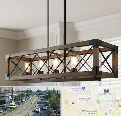 لوستر چوبی در جنوب تهران 