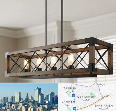 لوستر چوبی در قیطریه 