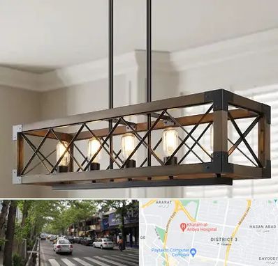 لوستر چوبی در ظفر 