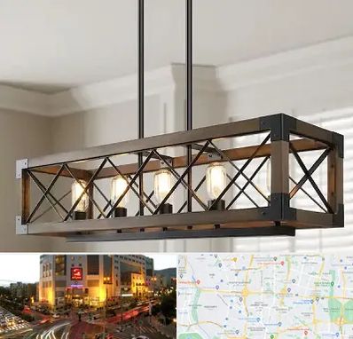 لوستر چوبی در جنت آباد تهران 