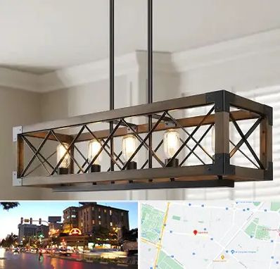 لوستر چوبی در بلوار سجاد مشهد 