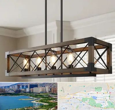 لوستر چوبی در منطقه 22 تهران 