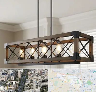 لوستر چوبی در منطقه 18 تهران 